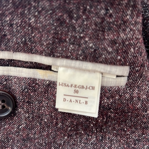 Brunello Cucunelli Blazer Size 50 Burgundy - Picture 5 of 5